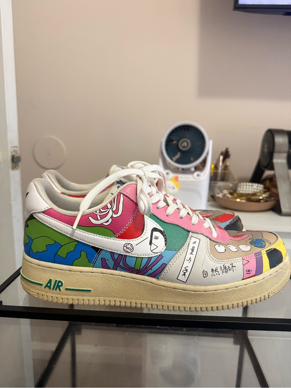 Nike af1  fly leather ruohan wang